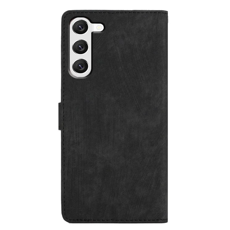 Para Samsung Galaxy S24 Case Leather Wallet Stand Phone Cover - Preto