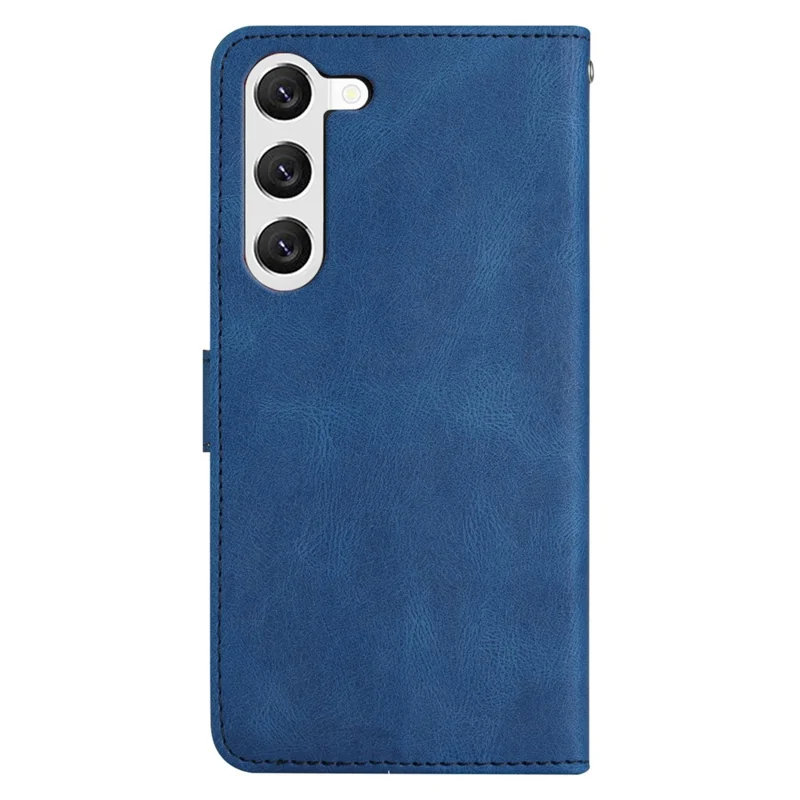 For Samsung Galaxy S24+ Case Magnetic Clasp Wallet Leather Cover - Blue