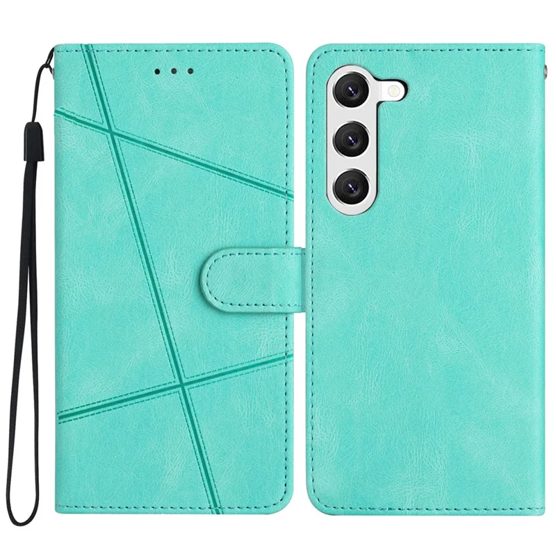 Para Samsung Galaxy S24 Case PU Leather Wallet Imprinted Phone Cover - Verde