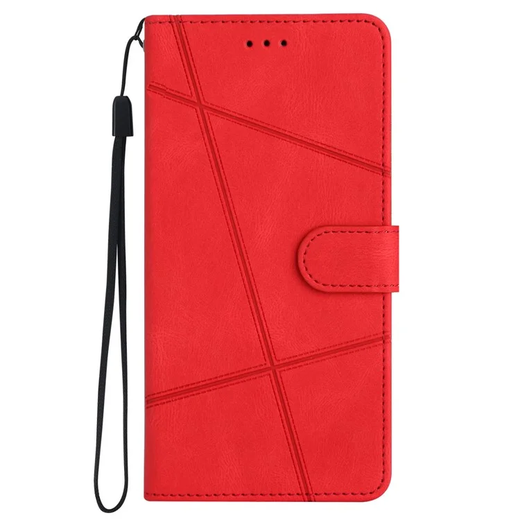 For Samsung Galaxy S24 Ultra Case Crazy Horse Texture Phone Wallet Cover - Red