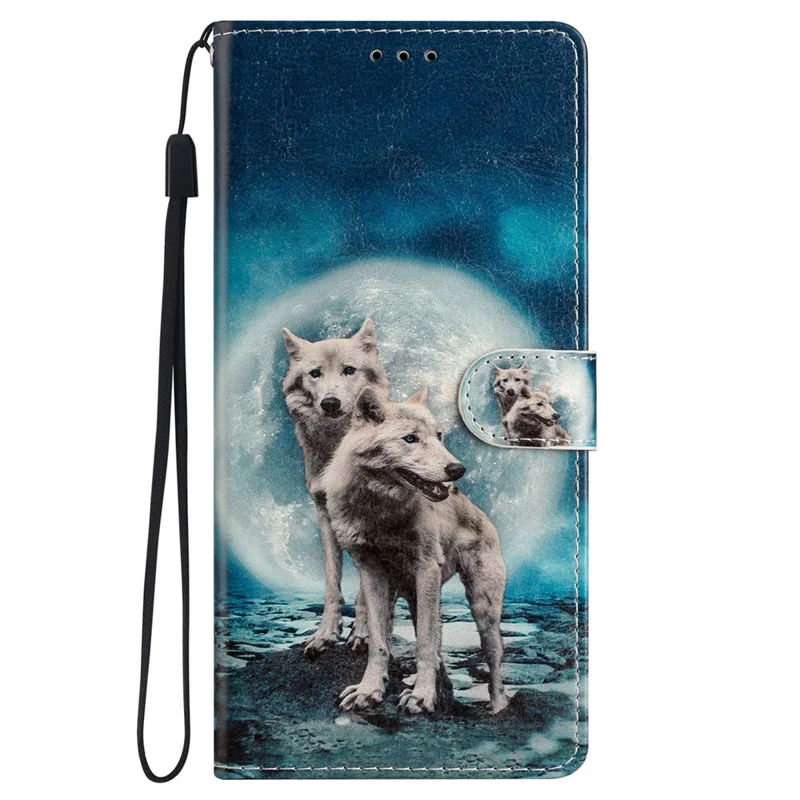 For Samsung Galaxy S24+ Case Pattern Printing PU Leather Wallet Phone Cover - Two Wolves
