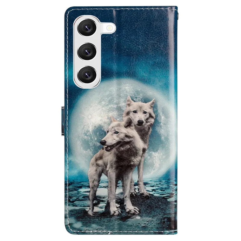 For Samsung Galaxy S24+ Case Pattern Printing PU Leather Wallet Phone Cover - Two Wolves