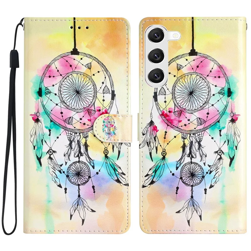 For Samsung Galaxy S24+ Case Pattern Printing PU Leather Wallet Phone Cover - Wind Chime