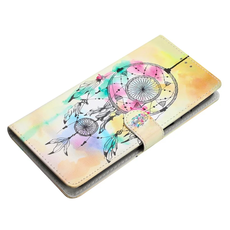For Samsung Galaxy S24+ Case Pattern Printing PU Leather Wallet Phone Cover - Wind Chime