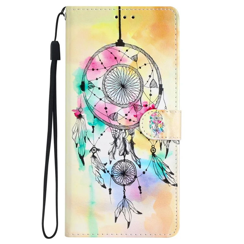 For Samsung Galaxy S24+ Case Pattern Printing PU Leather Wallet Phone Cover - Wind Chime