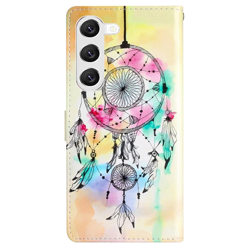 For Samsung Galaxy S24+ Case Pattern Printing PU Leather Wallet Phone Cover - Wind Chime