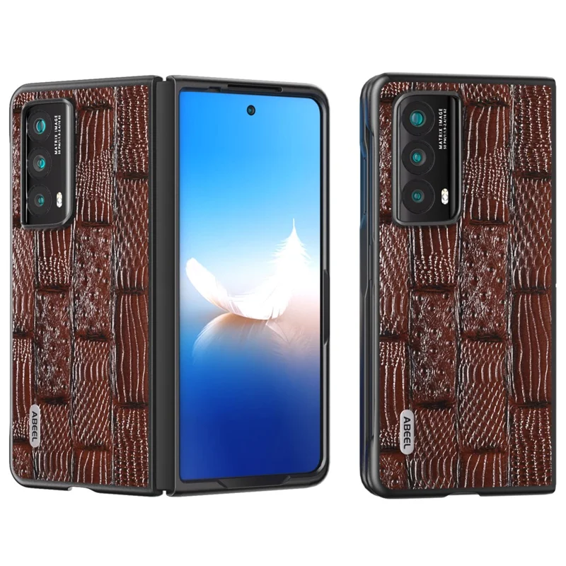 ABEEL For Honor Magic Vs2 5G Case Mahjong Texture Protective Phone Cover - Brown