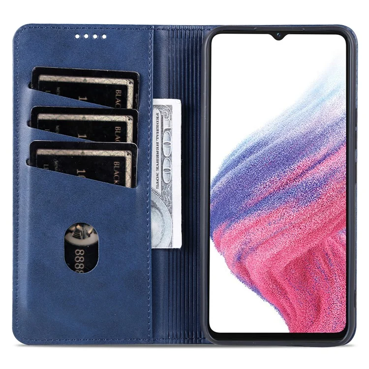 AZNS Für Samsung Galaxy A05 4G Fall Magnetische Automatische Schließen Telefon Geldbörse Abdeckung - Blau