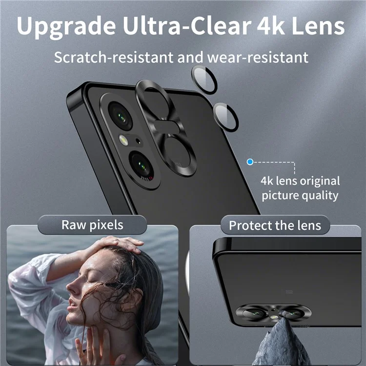 Magic Shield Magnetic Series for Sony Xperia 5 V Case Metal+TPU Phone Cover with Lens Protection - Black
