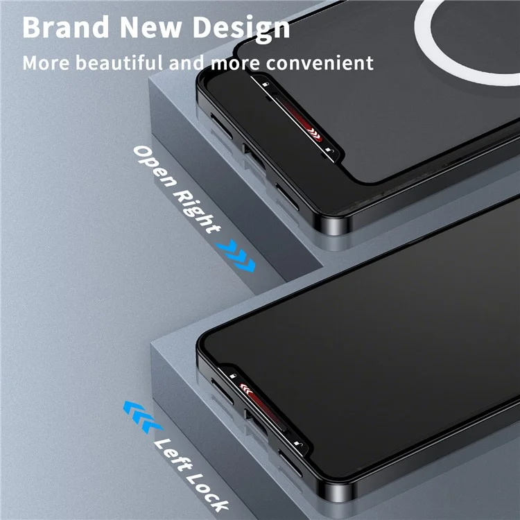 Magic Shield Magnetic Series for Sony Xperia 5 V Case Metal+TPU Phone Cover with Lens Protection - Black