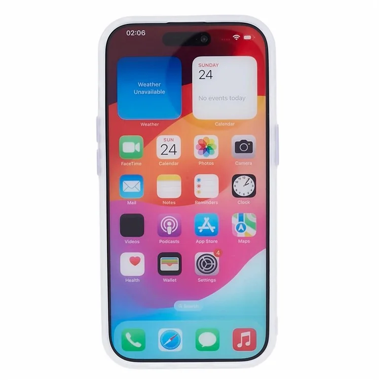 Étui de téléphone pour iPhone 14 en TPU+PC, texture diamant au laser, anti-chute - Violet