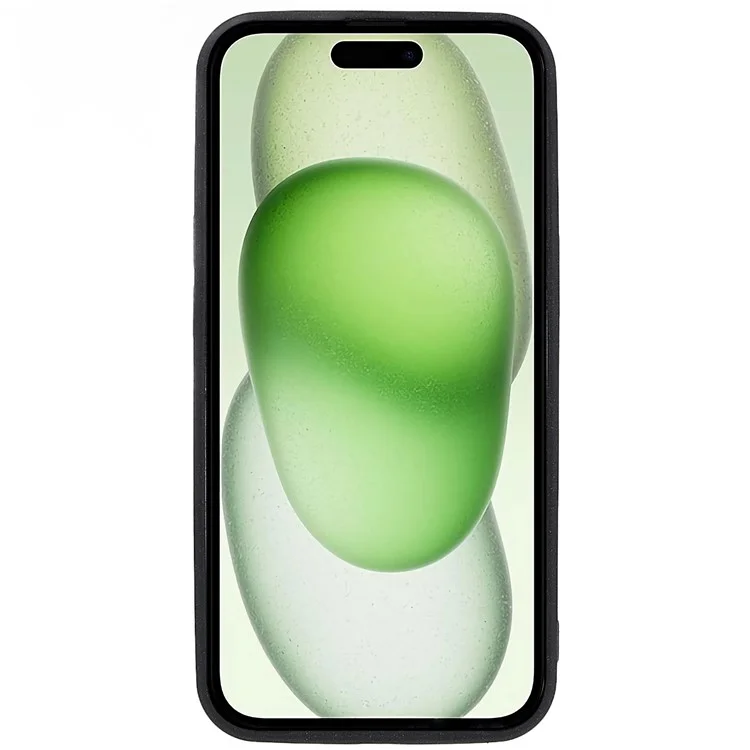 Für iPhone 15 Plus Case TPU Anti-Scratch Double-Sided Matte Phone Protector - Schwarz