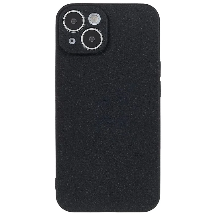Für iPhone 15 Plus Case TPU Anti-Scratch Double-Sided Matte Phone Protector - Schwarz