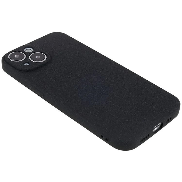 Für iPhone 15 Plus Case TPU Anti-Scratch Double-Sided Matte Phone Protector - Schwarz