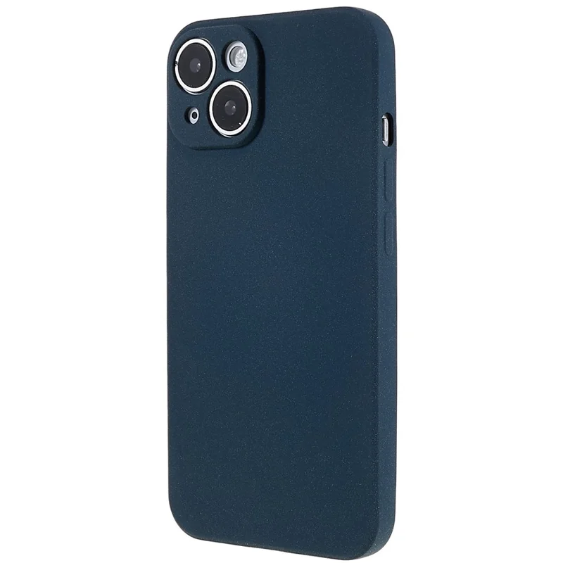 For iPhone 15 Plus Case TPU Anti-scratch Double-Sided Matte Phone Protector - Navy Blue