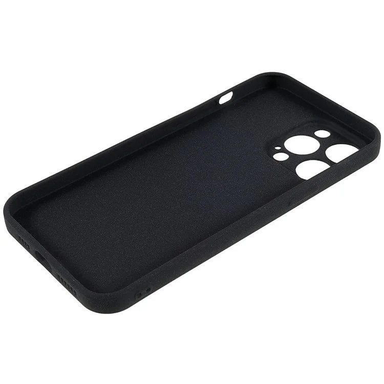For iPhone 15 Pro Max Double-Sided Matte Phone Case TPU Shockproof Back Shell Cover - Black