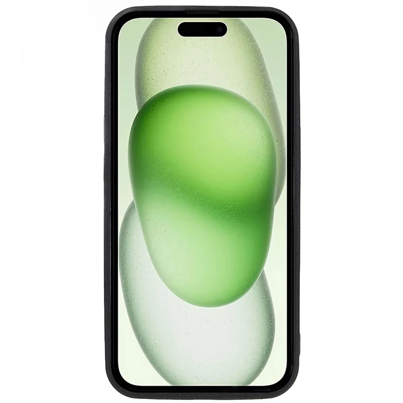 For iPhone 15 TPU Case Anti-scratch Double-Sided Matte Phone Back Cover - Black