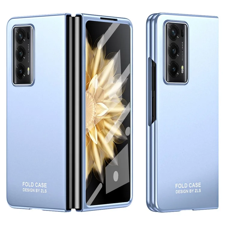 Pour l'honneur Magic Vs2 5G Étui Dur PC Mat Housse de Téléphone avec Film en Verre Trempé - Bleu