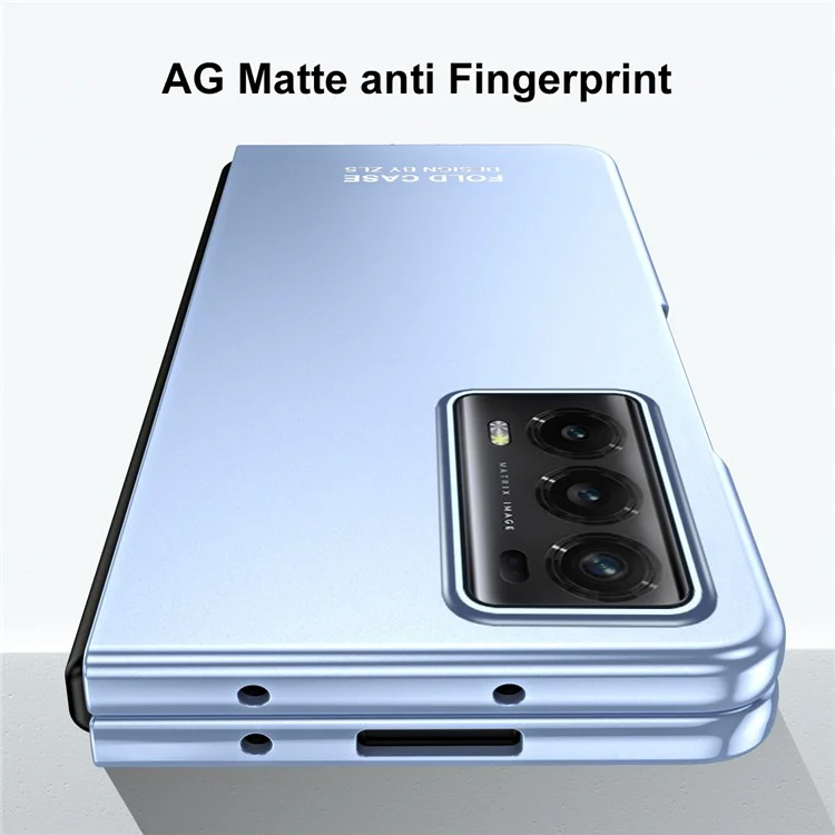 Pour l'honneur Magic Vs2 5G Étui Dur PC Mat Housse de Téléphone avec Film en Verre Trempé - Bleu