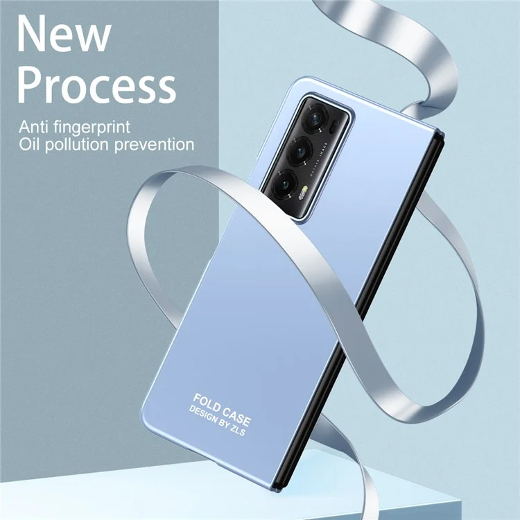 Pour l'honneur Magic Vs2 5G Étui Dur PC Mat Housse de Téléphone avec Film en Verre Trempé - Bleu