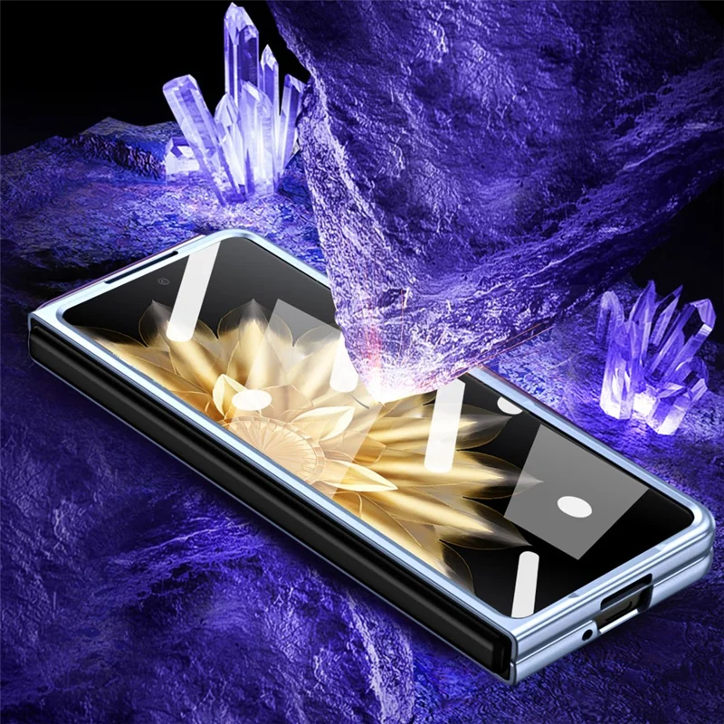 For Honor Magic Vs2 5G Case Hard PC Matte Phone Cover with Tempered Glass Film - Green