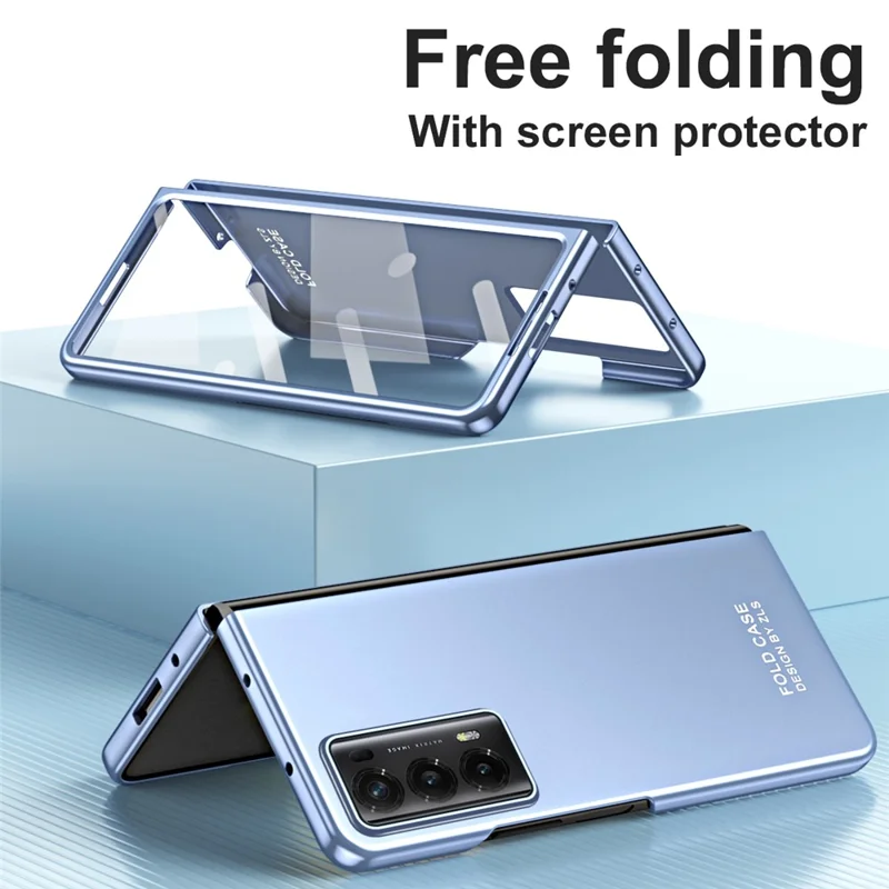 For Honor Magic Vs2 5G Case Hard PC Matte Phone Cover with Tempered Glass Film - Green