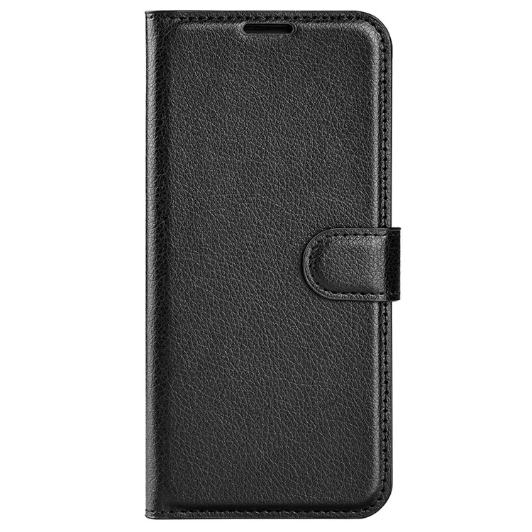 Pour Xiaomi 14 Case Litchi Texture PU Leather Stand Phone Wallet Cover - Noir