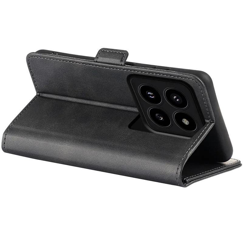 Für Xiaomi 14 Pro Hülle PU-Leder Magnetverschluss Geldbörse Cover - Schwarz