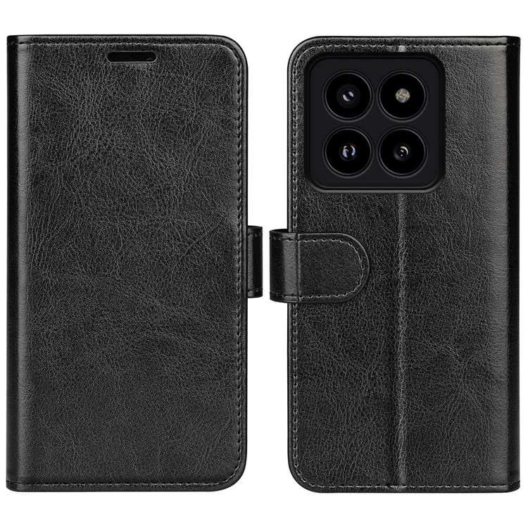 Для Xiaomi 14 Pro Case Stand Wallet Leather Phone Cover - Чёрный