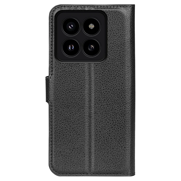 Para Xiaomi 14 Pro Case Litchi Texture Anti-scratch Wallet Leather Cover - Negro