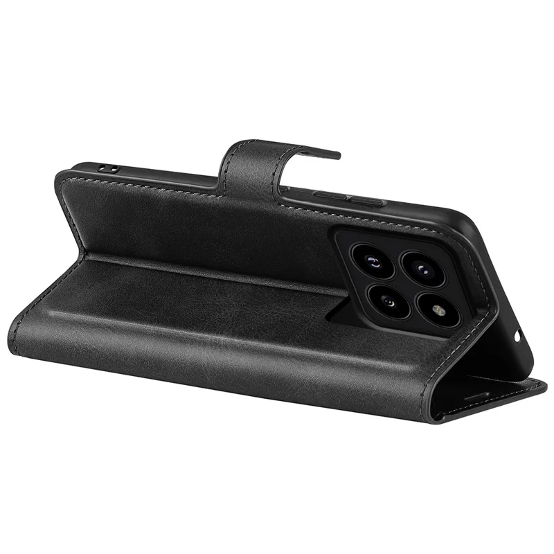 For Xiaomi 14 Pro Case Calf Texture Full Protection Phone Leather Cover - Black