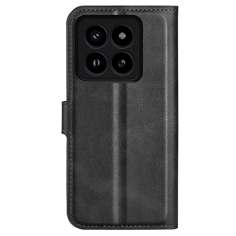 For Xiaomi 14 Pro Case Calf Texture Full Protection Phone Leather Cover - Black