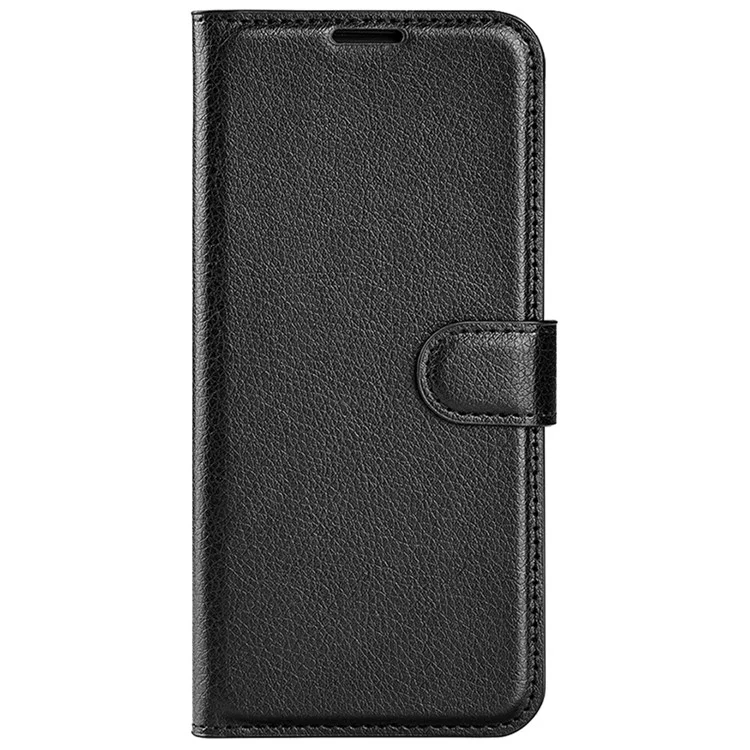 Per Samsung Galaxy S24+ Cover Portafoglio Stand Texture Litchi Cover per telefono - Nero