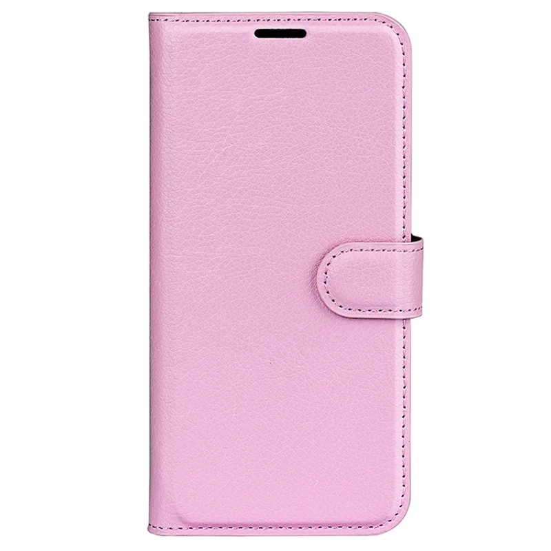 For Samsung Galaxy S24 Case Magnetic Closure Litchi Texture Leather Phone Cover - Pink