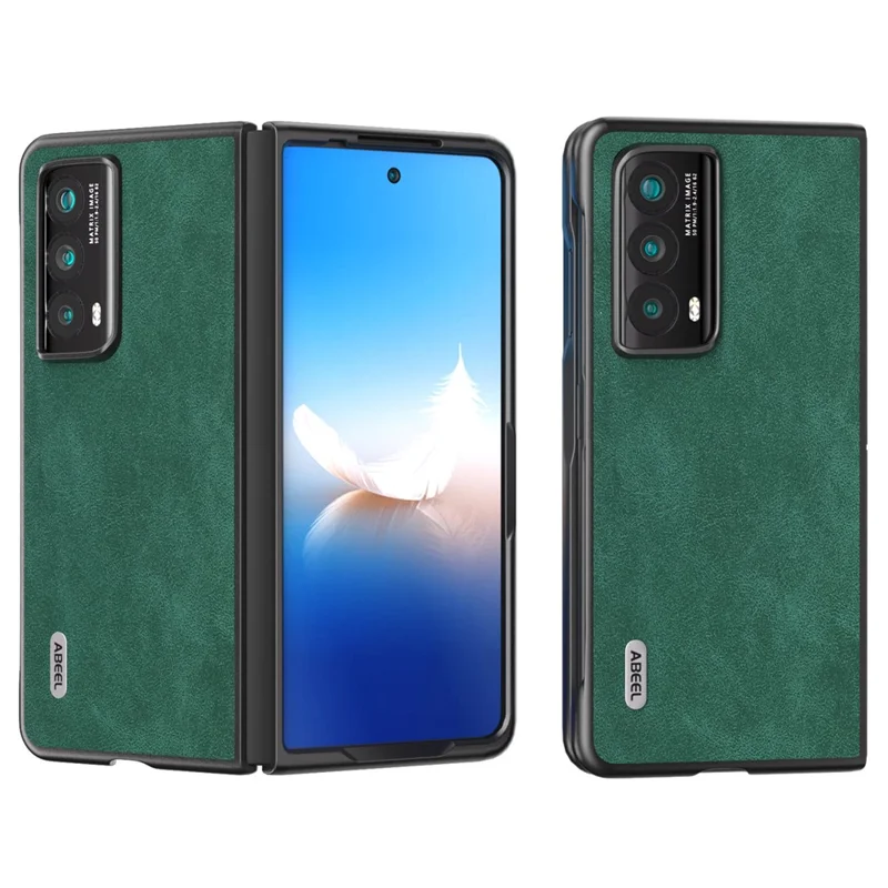 ABEEL For Honor Magic Vs2 5G Case PU Leather + PC Folding Phone Cover - Green
