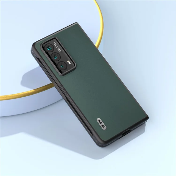 ABEEL Für Honor Magic Vs2 5G Hülle Echtes Rindsleder beschichteter PC-Telefonschutz - Grün