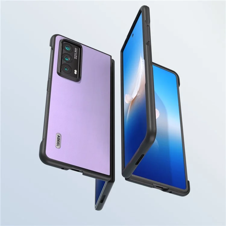 ABEEL For Honor Magic Vs2 5G Case PU Leather Coated PC Folding Phone Cover - Purple