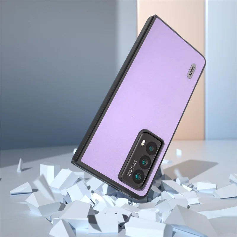 ABEEL For Honor Magic Vs2 5G Case PU Leather Coated PC Folding Phone Cover - Purple