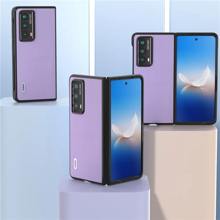 ABEEL For Honor Magic Vs2 5G Case PU Leather Coated PC Folding Phone Cover - Purple