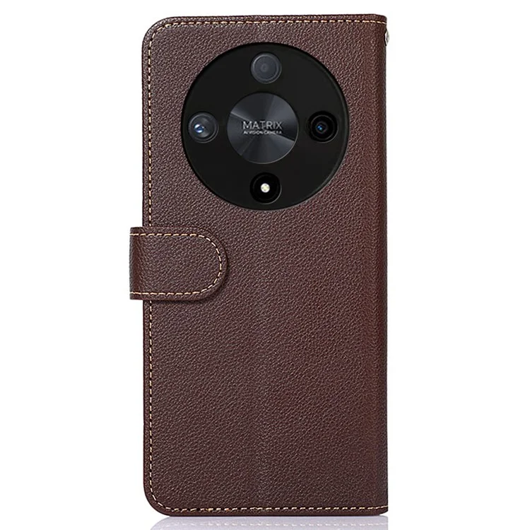 KHAZNEH For Honor X9b 5G / Magic6 Lite 5G Case Wallet PU Leder Ständer Handyhülle - Braun