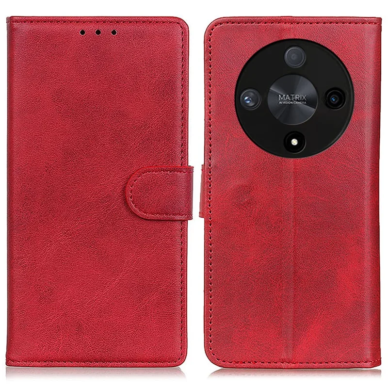 Til Honor X9b 5G / Magic6 Lite 5G Etui Kødhudstekstur PU Læder Telefondæksel - Rød