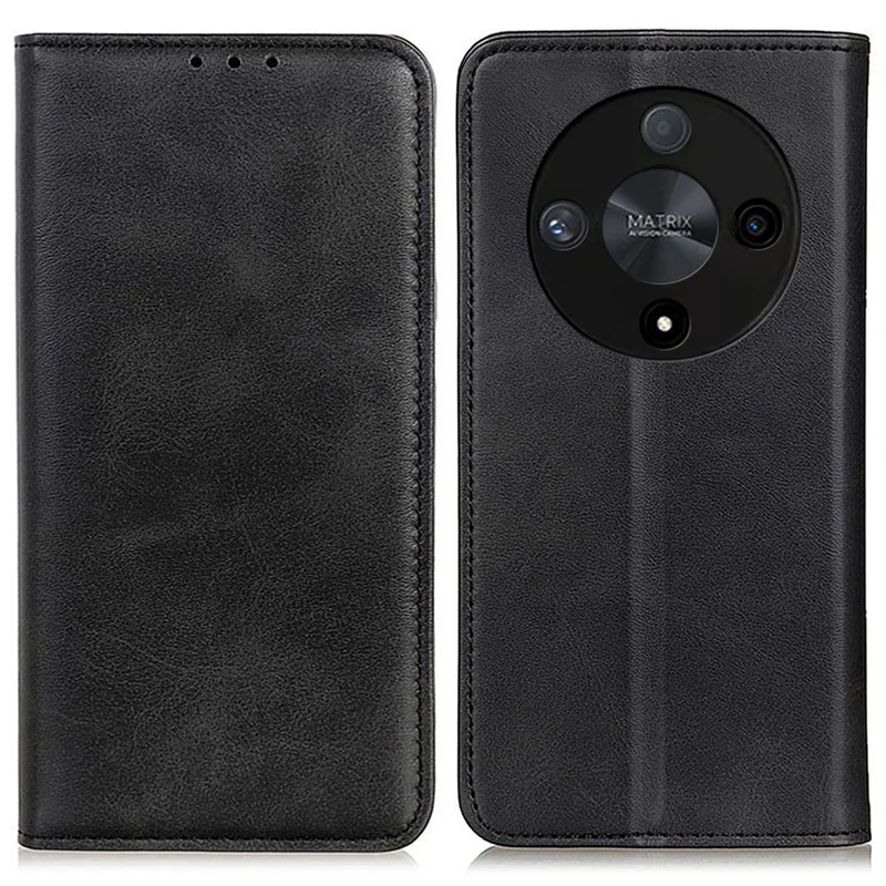 Cover per Honor X9b 5G / Magic6 Lite 5G in ecopelle + TPU con portafoglio - Nero