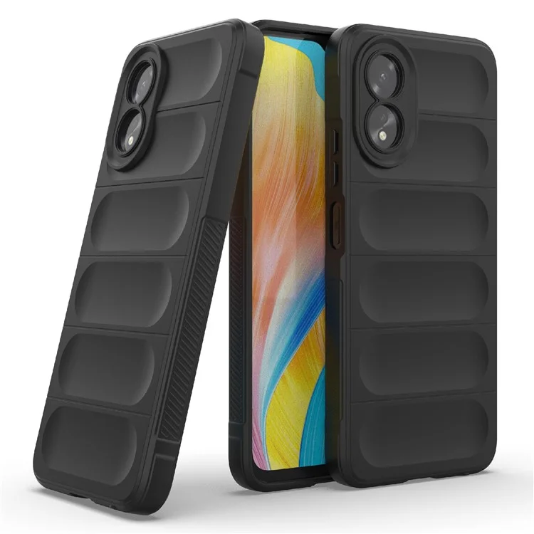 Funda Oppo A38 4G a prueba de golpes Cubierta de teléfono TPU resistente - Negro
