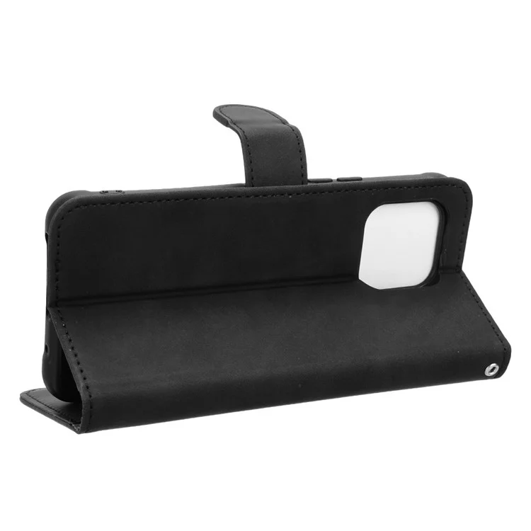 For Umidigi G5 PU Leather Case Anti-scratch Wallet Flip Phone Protector - Black