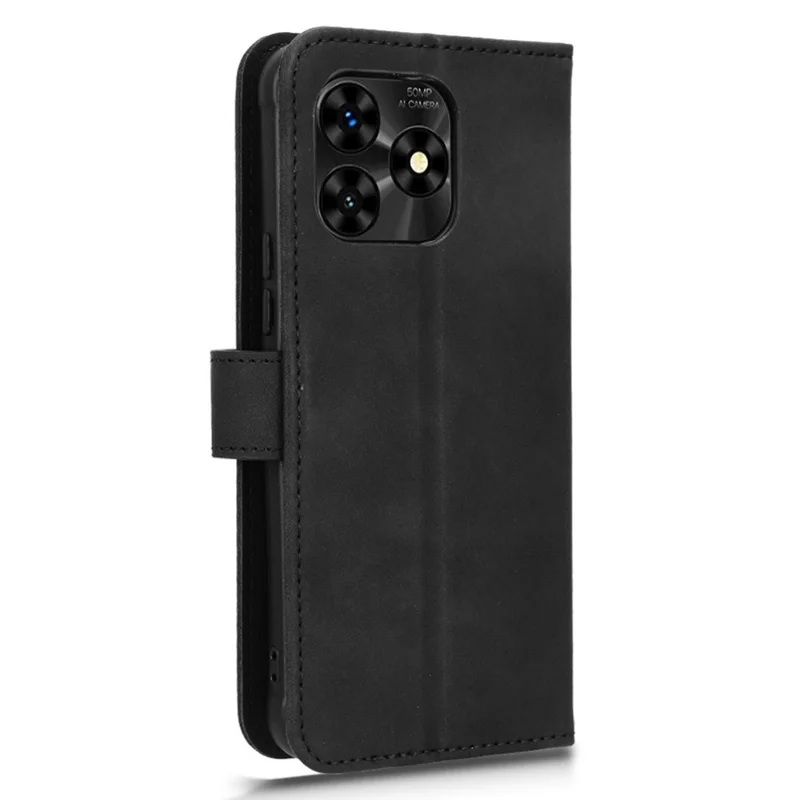 For Umidigi G5 PU Leather Case Anti-scratch Wallet Flip Phone Protector - Black