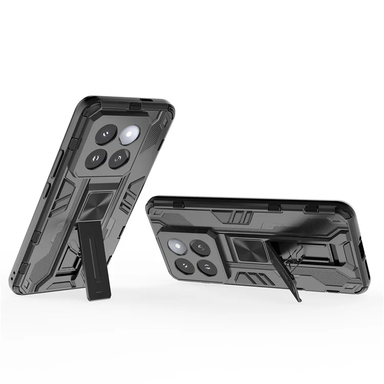 Per Xiaomi 14 Pro Case Anti-scratch PC+TPU Kickstand Phone Back Cover - Nero