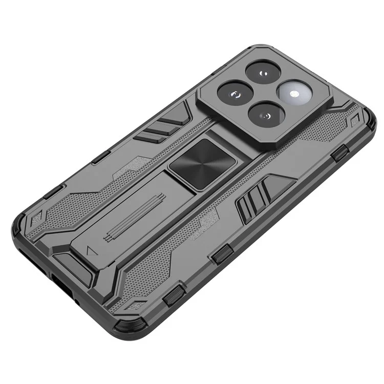 Per Xiaomi 14 Pro Case Anti-scratch PC+TPU Kickstand Phone Back Cover - Nero