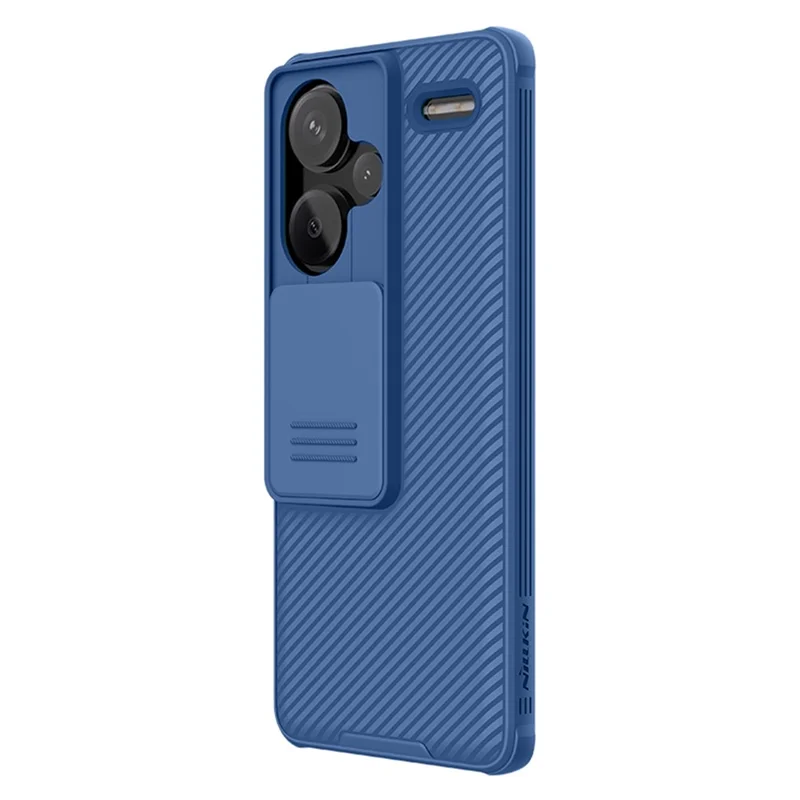 NILLKIN CamShield Pro Series For Xiaomi Redmi Note 13 Pro+ 5G Case PC+TPU Smart Phone Cover + Slide Camera Lid - Blue