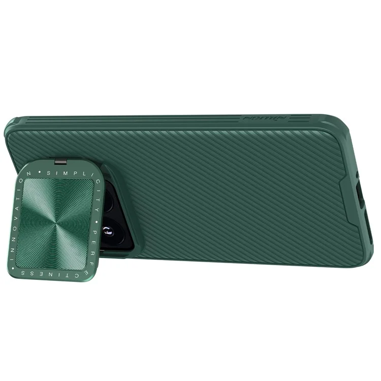NILLKIN CamShield Prop Series for Xiaomi 14 Phone Case Lens Lid Anti-drop Kickstand Cover - Green