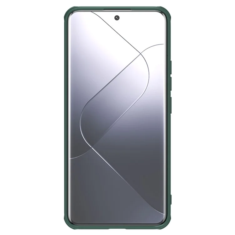 NILLKIN CamShield Prop Series for Xiaomi 14 Phone Case Lens Lid Anti-drop Kickstand Cover - Green